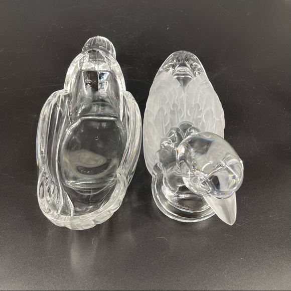 Vintage Clear Glass Duck Dish w/ Fitted Lid Clear & Frosted Heavy - Picture 11 of 11